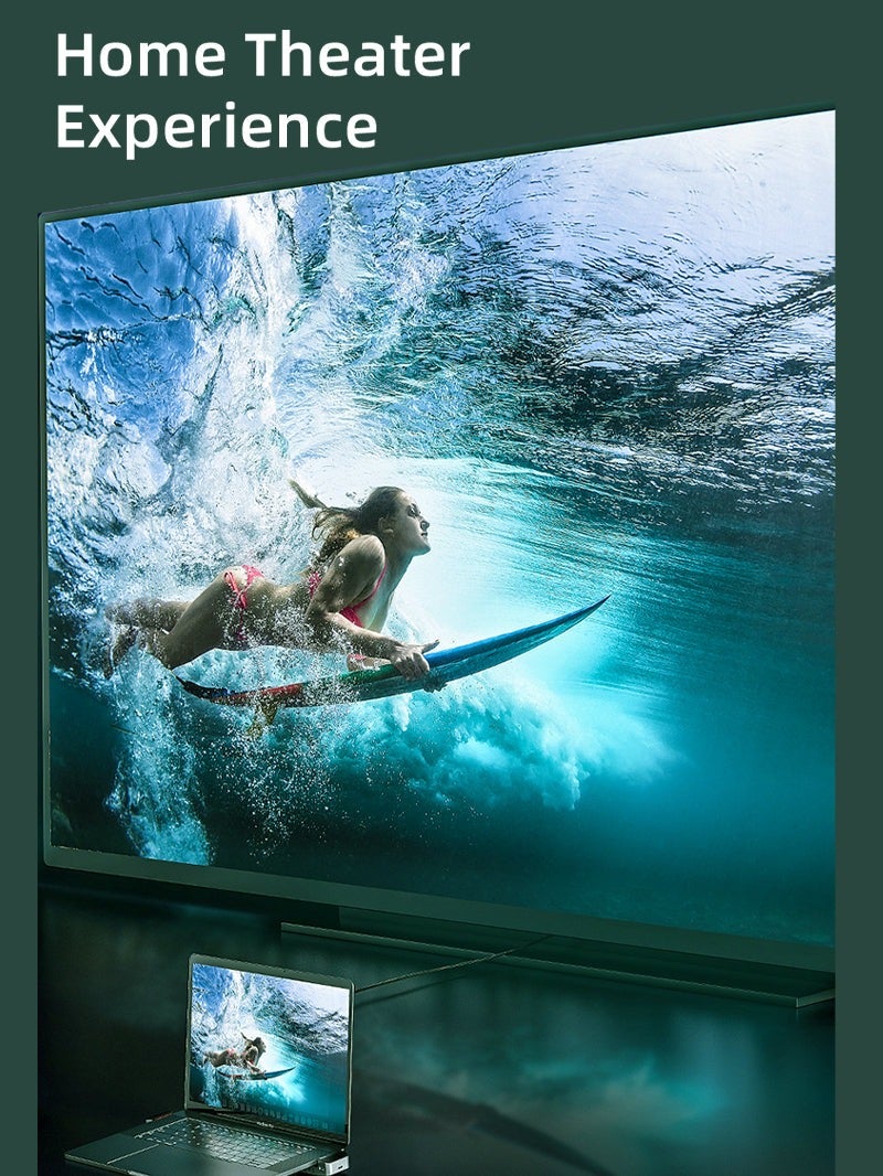 كابل تايم كابل محول CABLETIME من DisplayPort إلى DVI، يدعم الصوت والفيديو بدقة 1920×1200 و1080 بكسل، غلاف من مادة PVC سوداء - Image 4